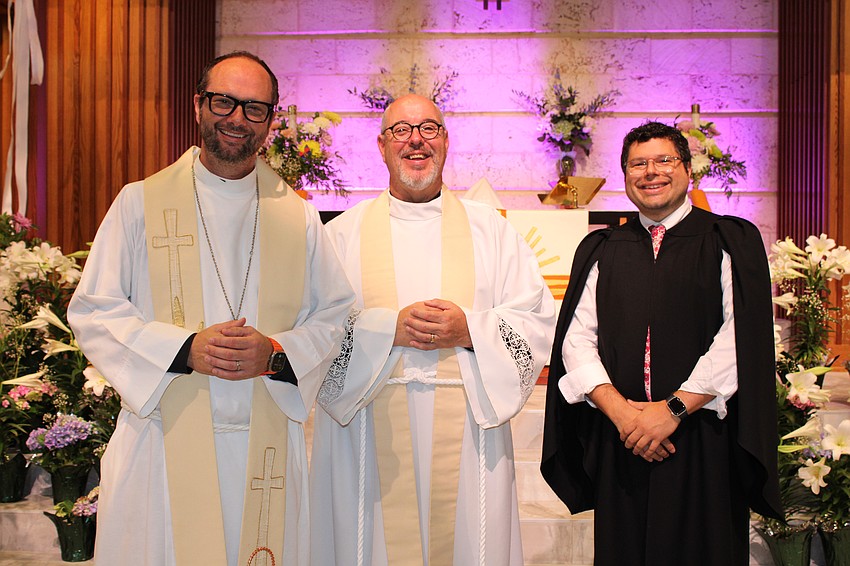 Acting Bishop Robert Rose, Rev. Kenneth Blyth and Minister of Music Michael Bodnyk