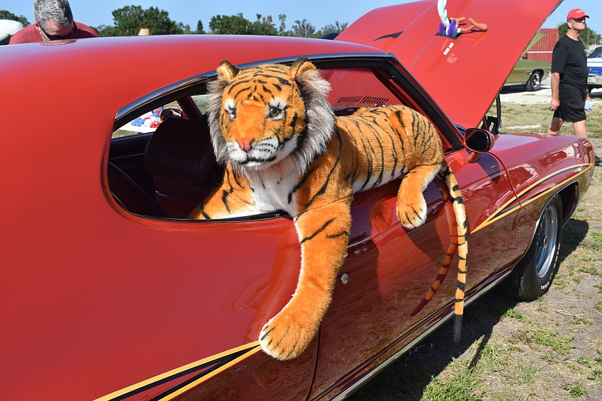 A 1970 Pontiac GTO owned by Kevin Ingle of Lithia, Florida