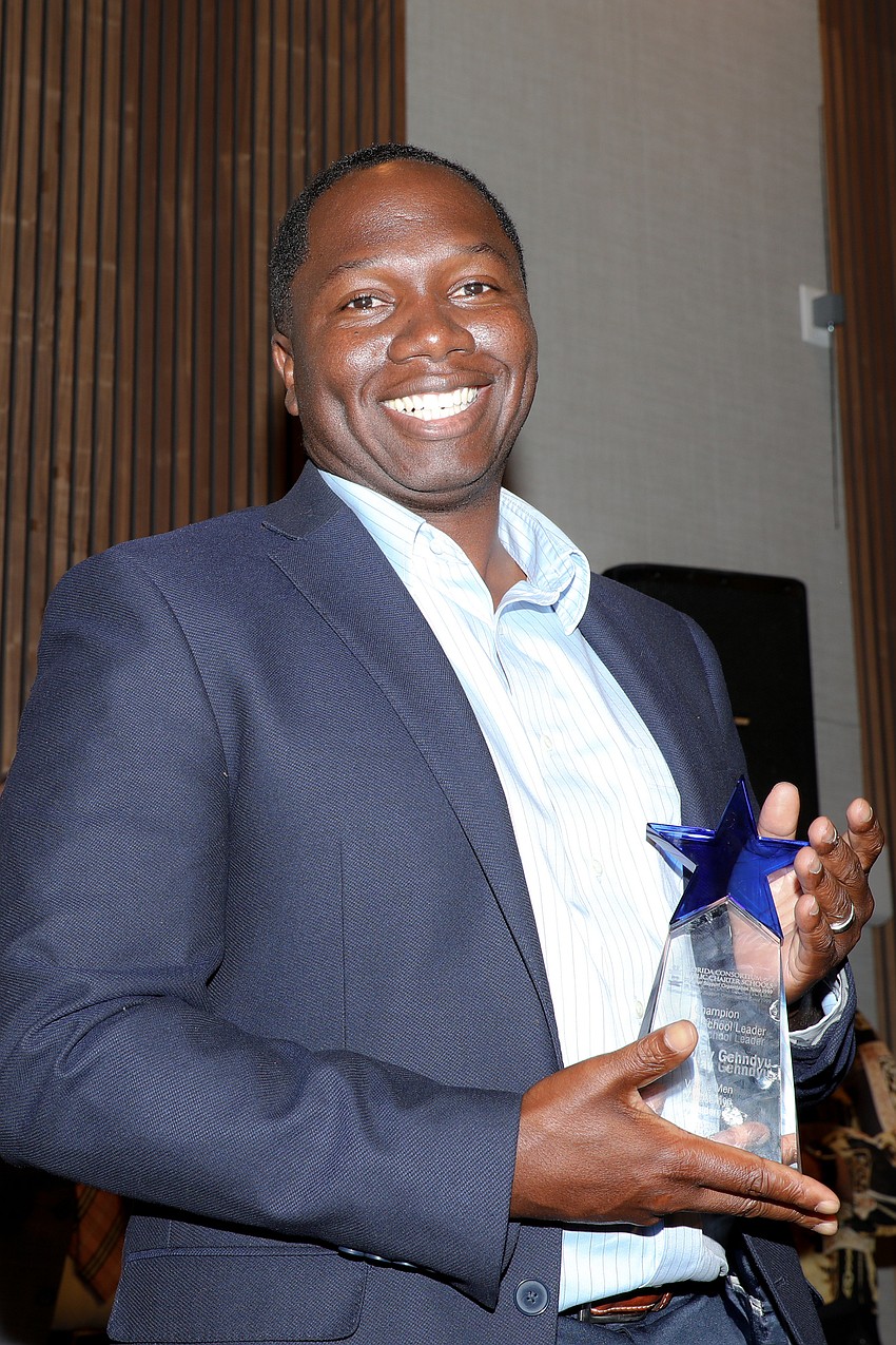 VMA Principal Janjay Gehndyu was nearly speechless when presented with this coveted Top Leader 2025 award from the Florida Consortium of Public Charter Schools.