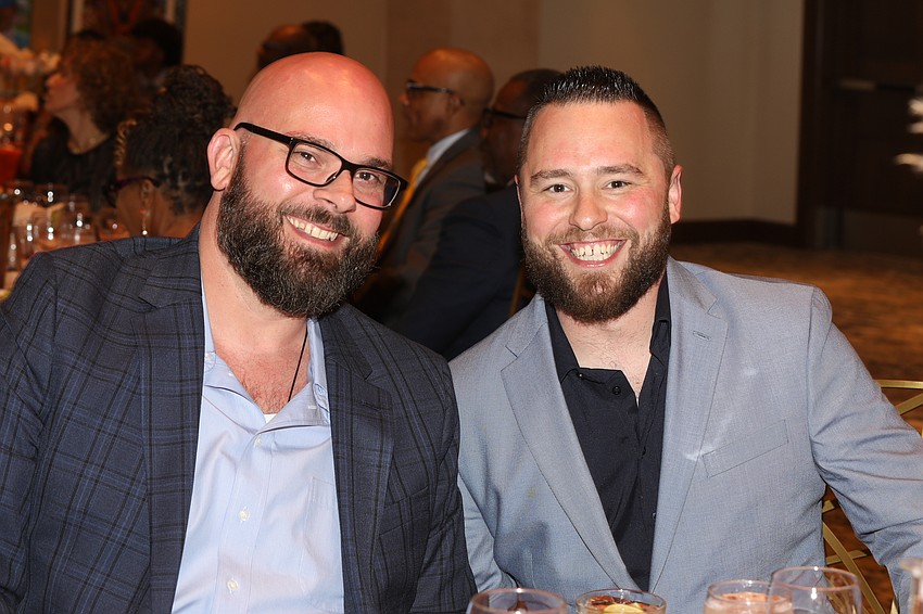 David Golden with VMA second grade teacher Anthony Willis.