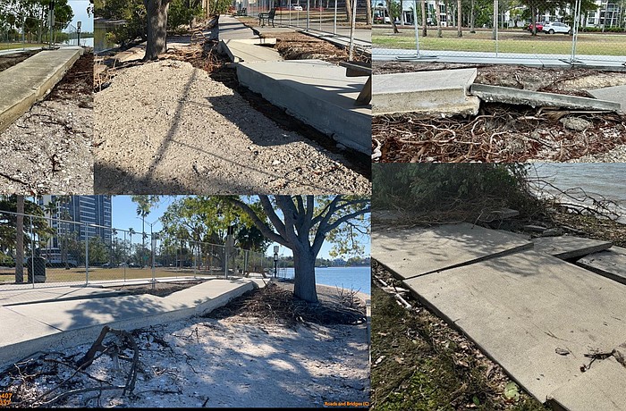 The damage to Bayfront Park from hurricanes Helene and Milton is estimated at $1.15 million.