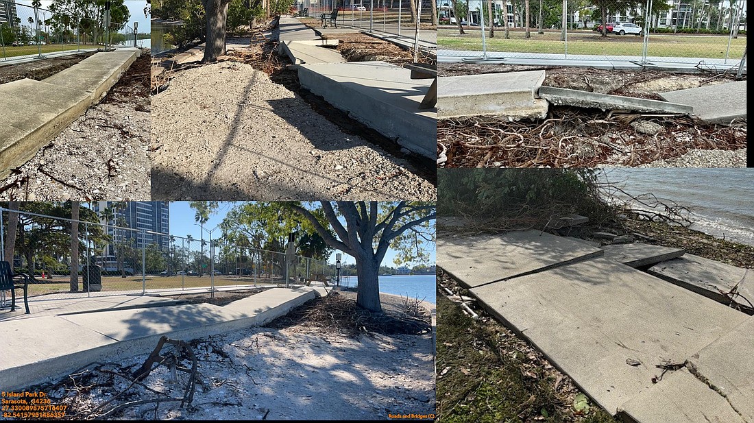 The damage to Bayfront Park from hurricanes Helene and Milton is estimated at $1.15 million.