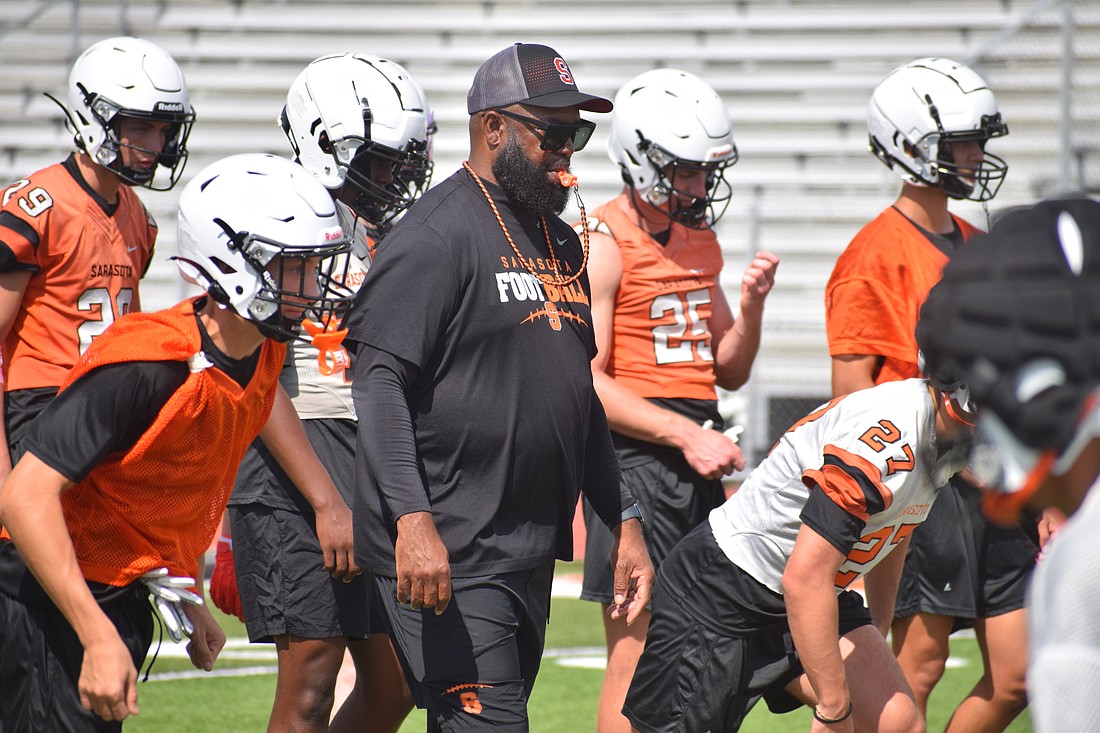 Second-year Sarasota football coach Anthony 'Amp' Campbell said he wants the Sailors to be competing for district championships in the coming seasons.