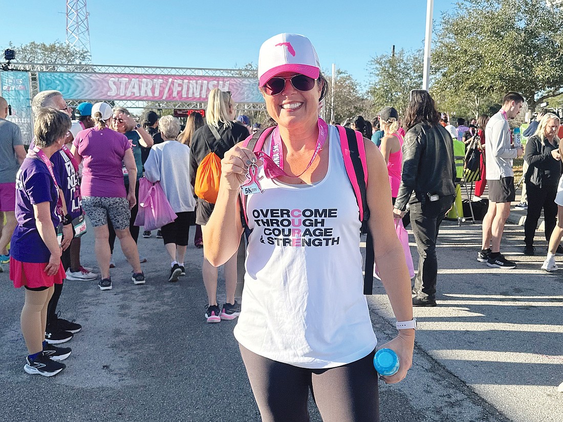 Duval County Judge Michelle Kalil enjoys working out by carrying a weighted backpack, also known as “rucking.”