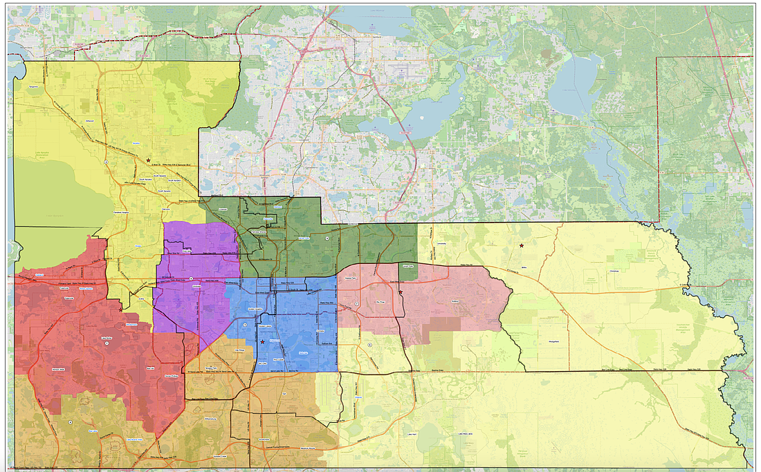 The first map presented was created by committee member Mark Arias.