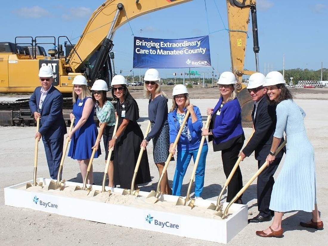 BayCare leaders celebrate the groundbreaking for BayCare Hospital Manatee and BayCare HealthHub in Palmetto.