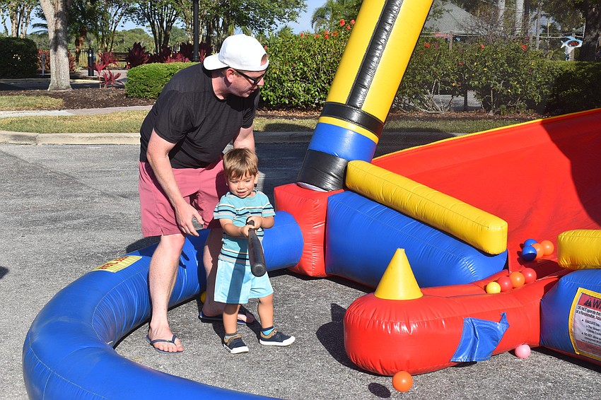 Lakewood Ranch residents Ryan Albert and his son 2-year-old Lucas Albert enjoyed spending time outside in the beautiful weather.