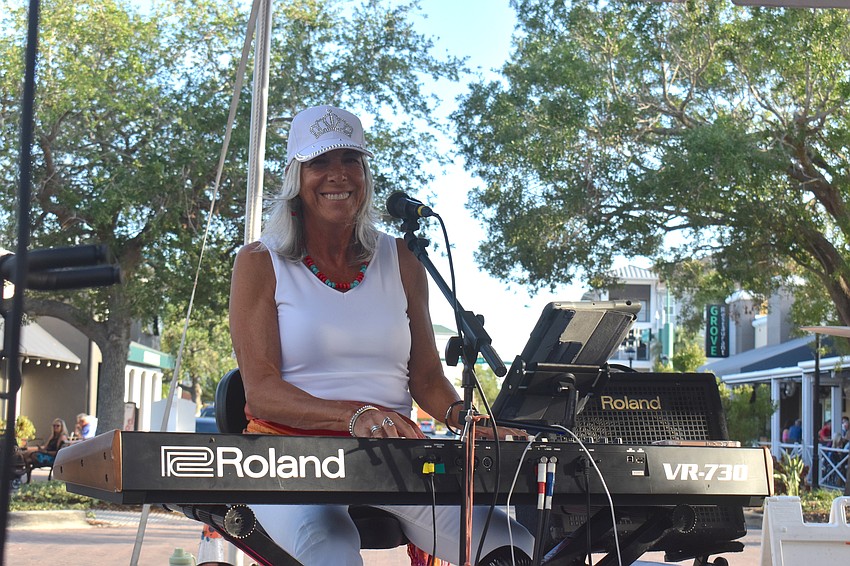 Carolyn Davis is classically trained and plays keyboard for Bluestar.