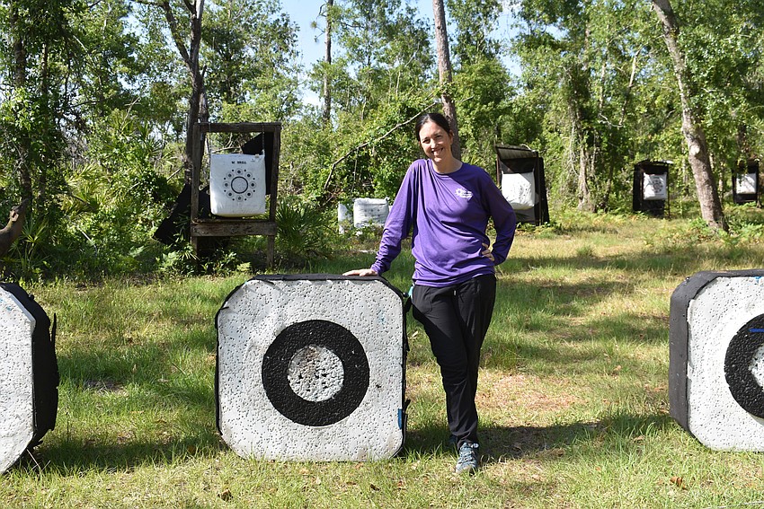 Coral Bass, an education and volunteer specialist for Manatee County, is one of the archery instructors.
