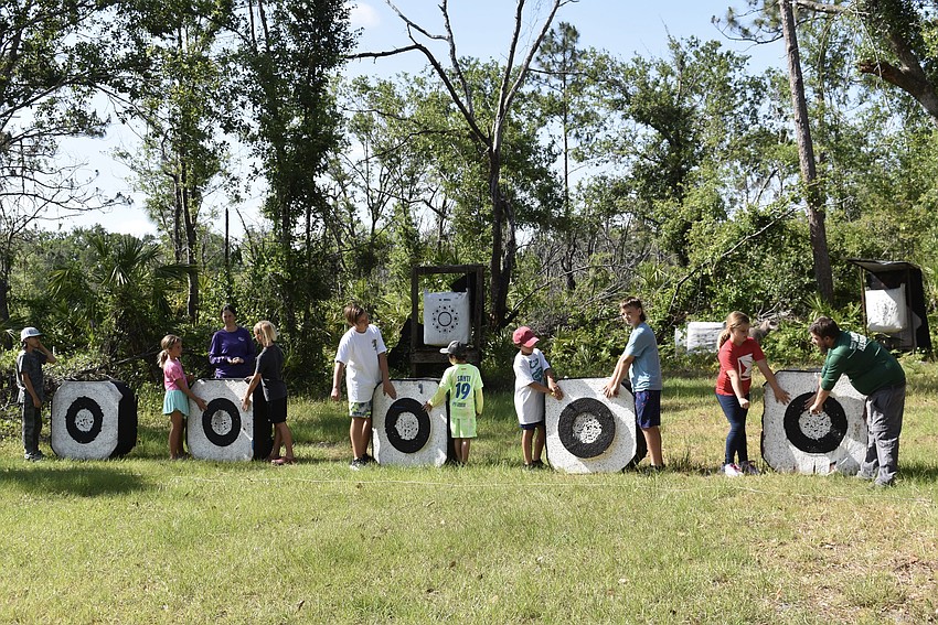 Students are taught how to safely retrieve their arrows.