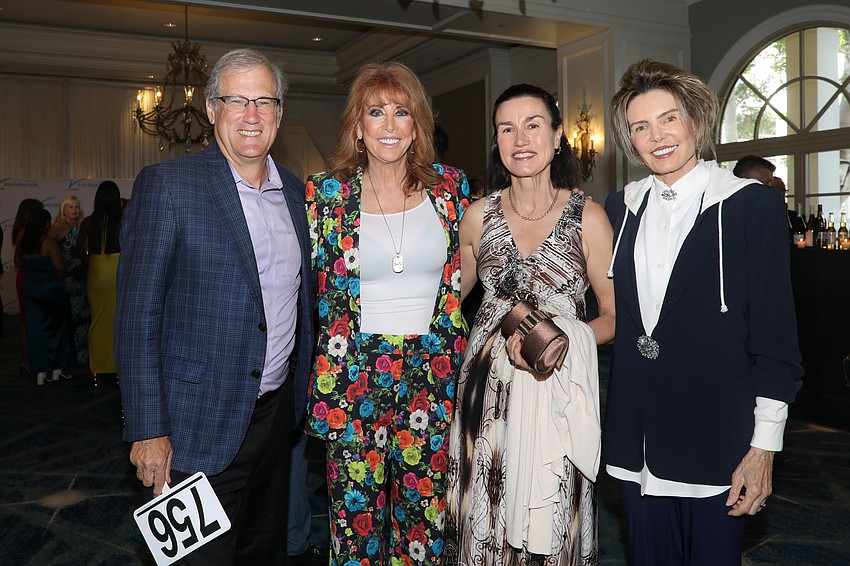 Phil Fresen with Nancy Lieberman, pro tennis player Kathleen Horvath and sportscaster Lesley Visser.