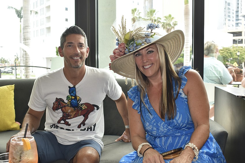 Christine Ofarrill and Dave Bastian enjoy a seat in the lounge.