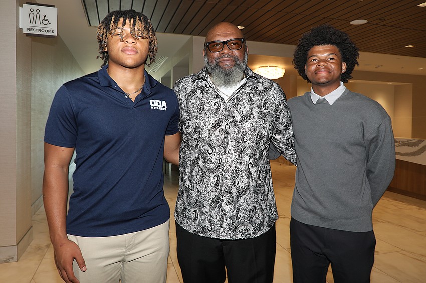Allen Clark, Frankie Clark Sr. and Frankie Clark Jr. The boys are graduates of VMA and Frankie Jr. graduates from ODA this May.