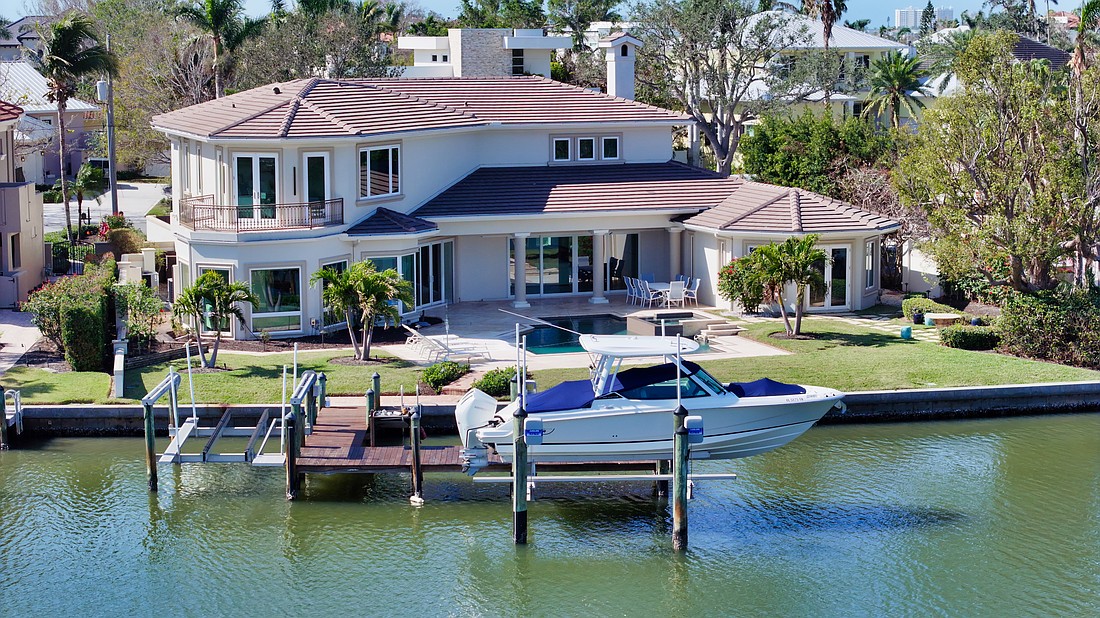 The home at 1344 Harbor Drive was built in 1949 and has five bedrooms, four-and-two-half baths, a pool and 6,322 square feet of living area.