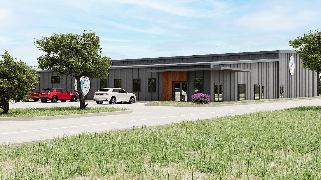 A rendering of the planned 18,000-square-foot volleyball training facility in St. Augustine.
