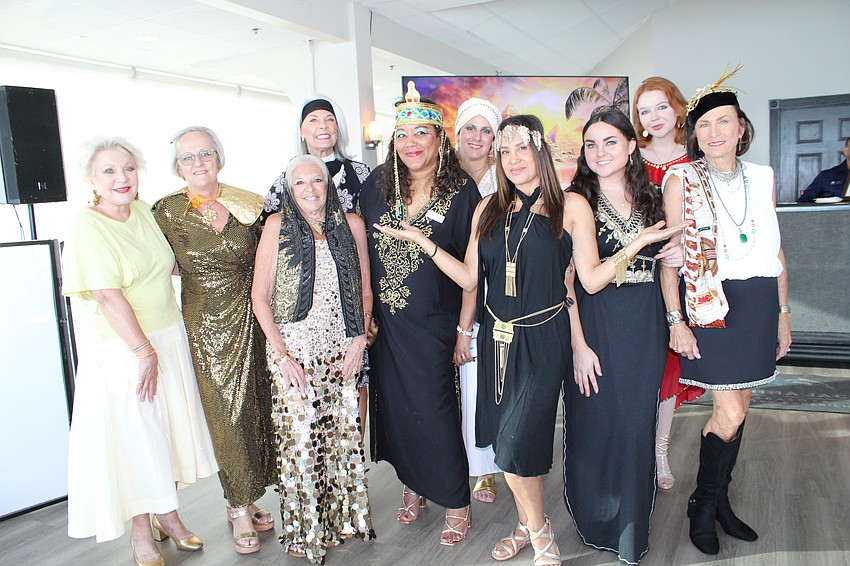 FemCity members dress for the theme of the Egyptian Night fundraiser for Teen Court.