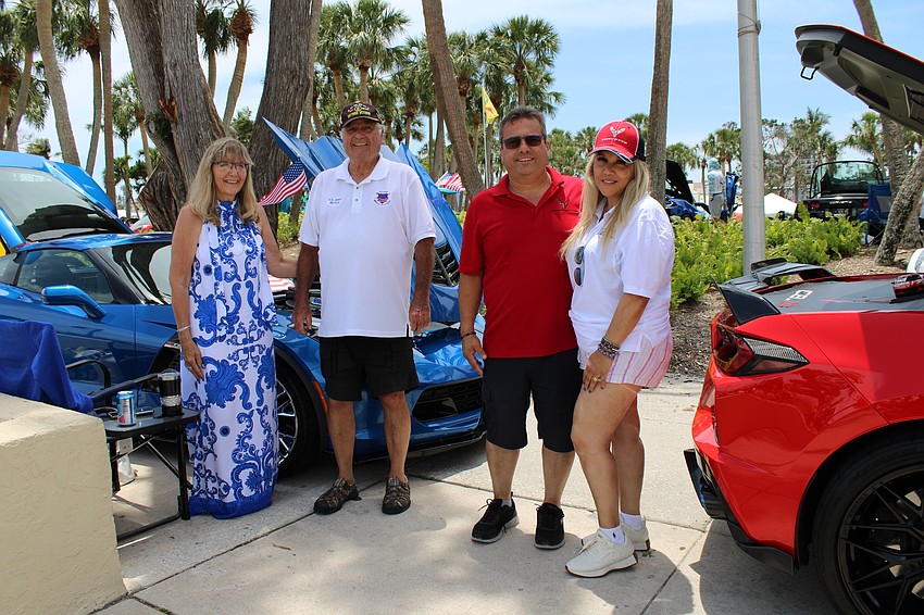 Dressed in coordinating colors, Roseanna and Henry 