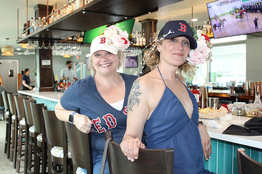Shannon Morgan and Donna Kozatek unite their love of multiple sports at the Kentucky Derby watch party.