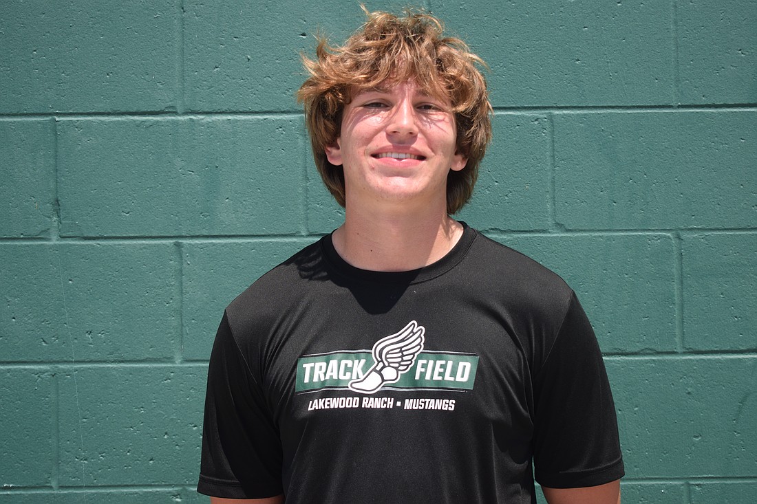 Lakewood Ranch sophomore Liam St. John set the school record for the longest javelin throw (53.36 meters) at the 4A Region-3 meet on May 3.