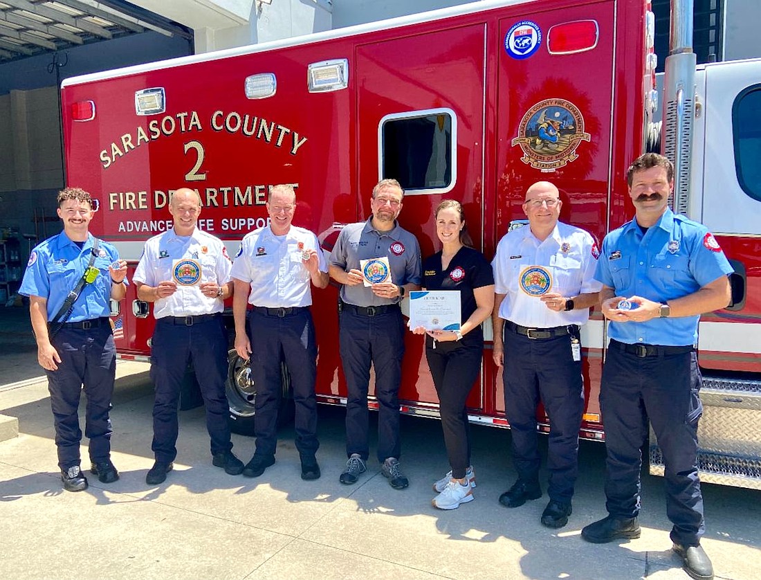 The Sarasota County Fire Department and EMS agencies have are gold-tier honorees from the Florida Prehospital Pediatric Readiness Recognition Program.