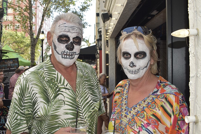 Andy and Sue Ridings were on vacation from the U.K., visiting friends in Sarasota, and decided to dress up