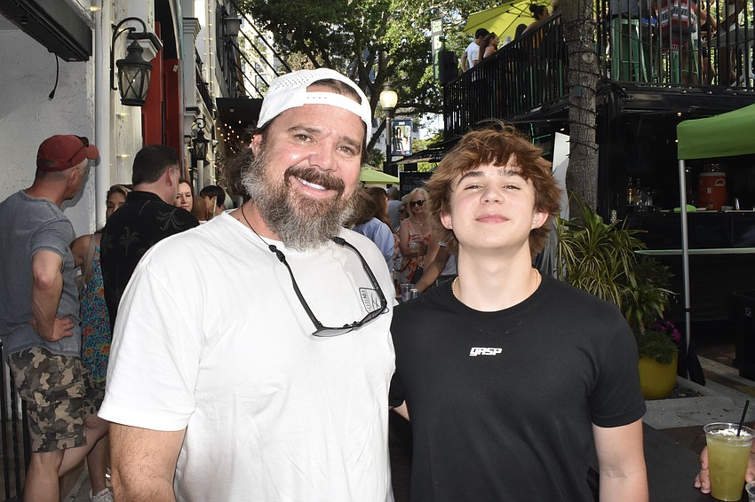 Kyle Flannery and his son Cash Flannery, 15
