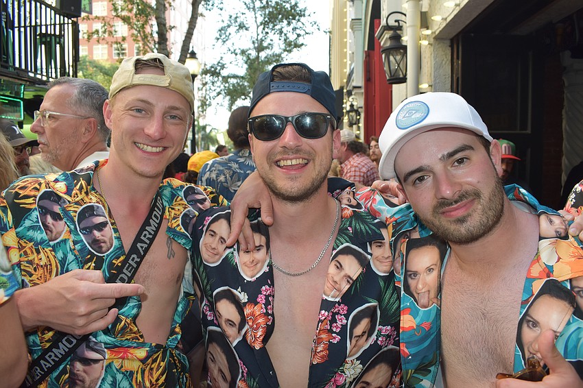 Tristan Landoy, RJ Glass and Aldo Guido were among those who came from Canada for Guido's wedding to Kristen Moore, for which Landoy is Best Man.