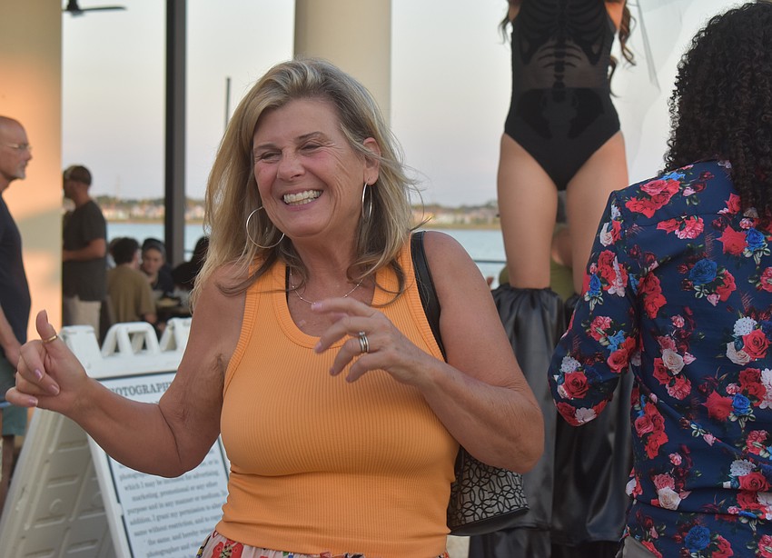 Tara Warmuth of Lakewood Ranch dances to the music during the Cinco de Mayo celebration.