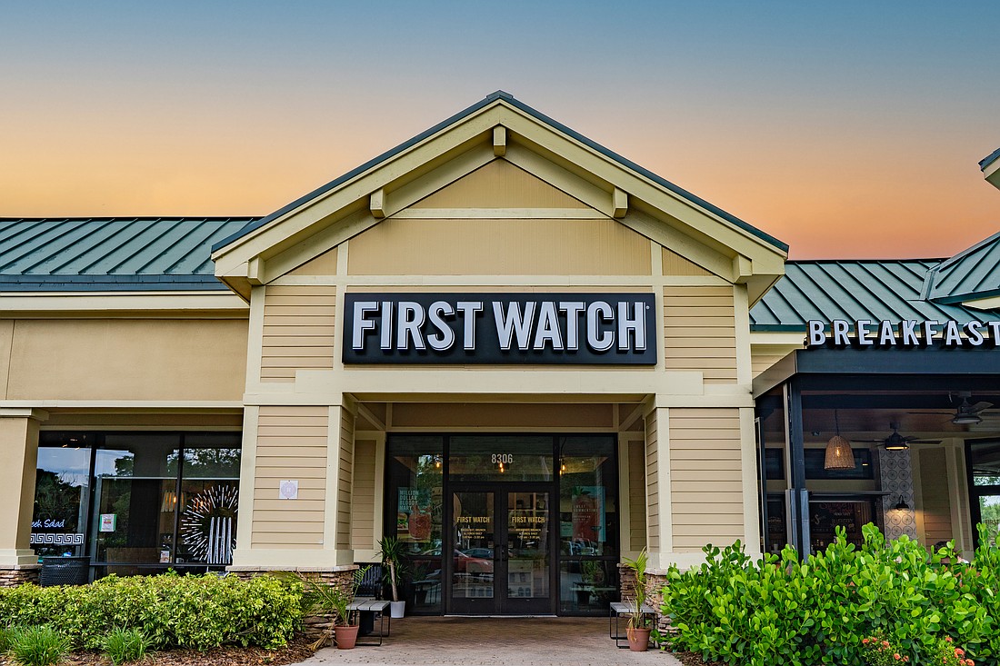 Daytime dining concept First Watch operates from 7 a.m. to 2:30 p.m. daily.