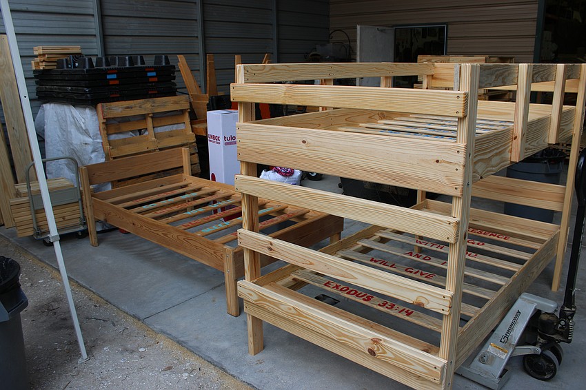 When the volunteers are finished, twin and bunk beds will be ready to be delivered to families in need in Manatee and Sarasota counties.