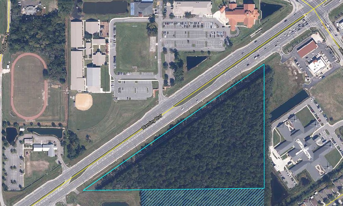 A commercial development is planned at 1607 Blanding Blvd. in Middleburg on a vacant 11.4-acre lot across the street from Annunciation Catholic School and St. Luke Catholic Church.