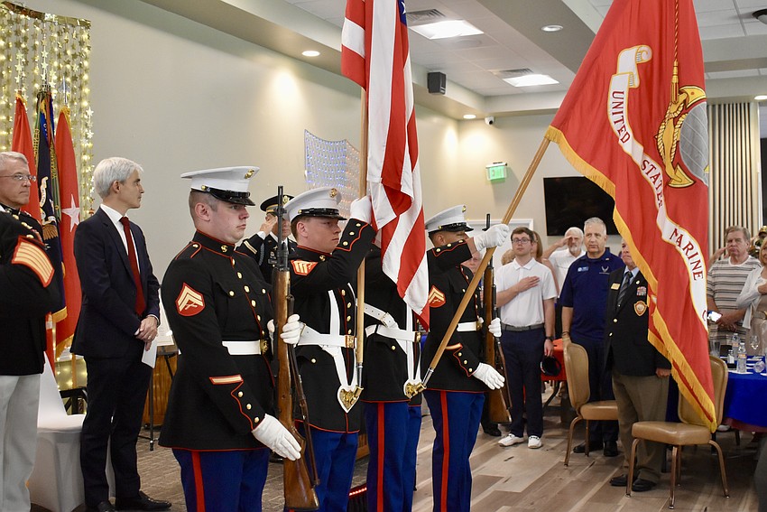 The Presentation of Colors kicks off the award ceremony.