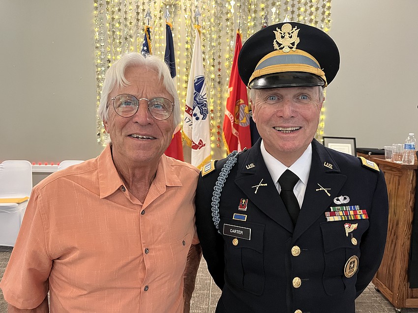 Ray Carter attends the event that his brother Capt. Thomas Carter organized for Victory in Europe Day.