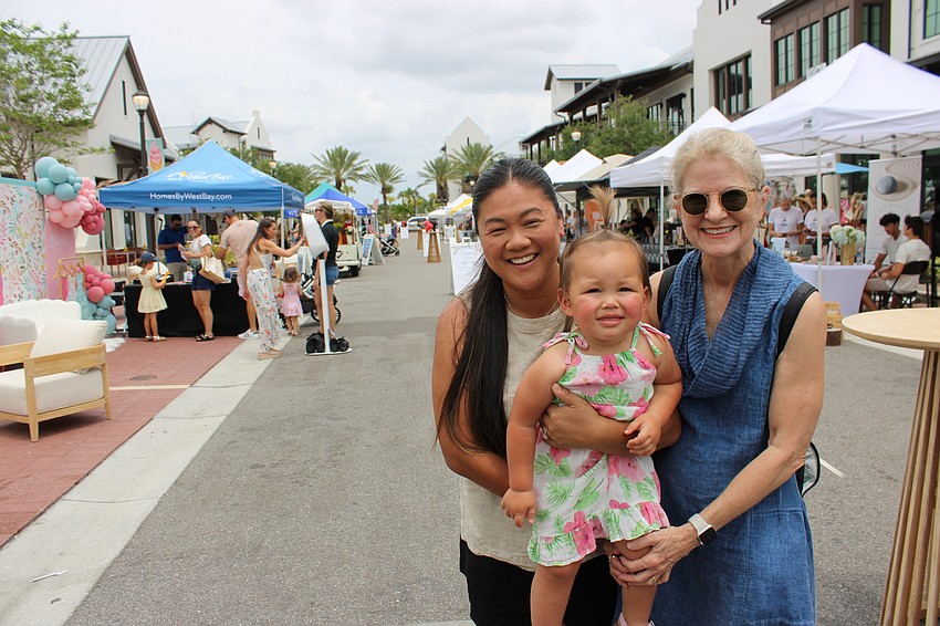 Heritage Harbour's Morgan Bettes-Angell, her 1 1/2-year-old daughter Louise Angell and her mom Patti Bettes were checking out the booths at the Mother's Day event May 10 at Waterside Place.