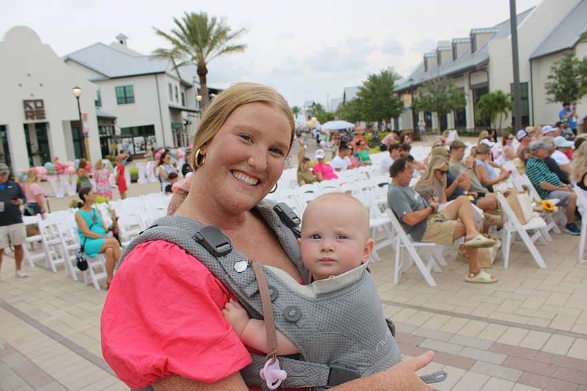 Star Farms' Justine Morehart and her 6-month-old daughter, Mabel, enjoy the Petals and Poses fashion show at Waterside Place May 10. Justine is enjoying her first Mother's Day as a mom.