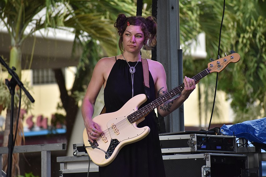 Kirsten Clauser of Hovercar performs at the event.