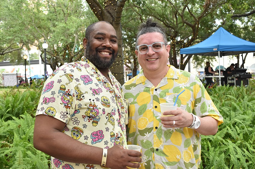 Robert Williams and his husband Eric Fernandez embraced the tropical environment.