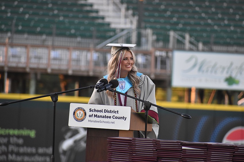 Commencement speaker Haylee Hogan, who is in the top 10% with a ranking of 35, gave a speech at commencement.