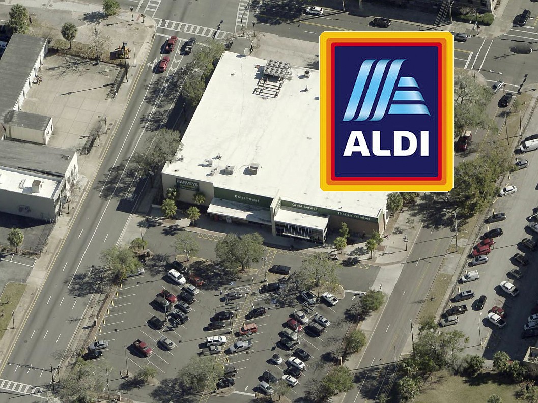 Aldi is converting Harvey's Supermarket in Downtown Jacksonville at 777 N. Market St. to its banner.