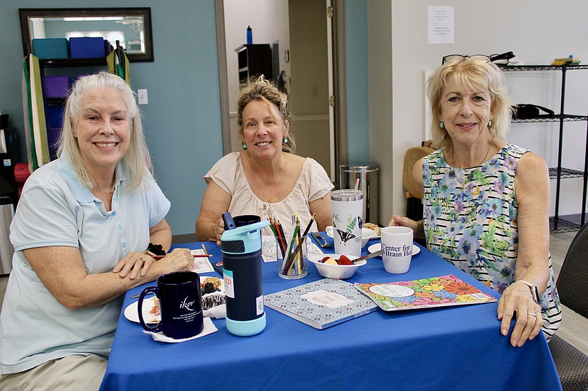 Tory Newman, Sandy Love and Angela Bennink shared at table at The Paradise Center's first 