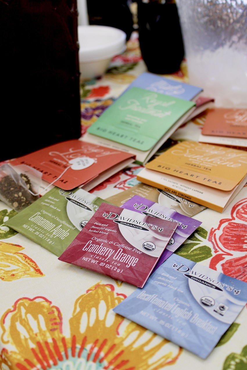 The Paradise Center offered a variety of organic tea selections at its first tea party, along with other nibbles.