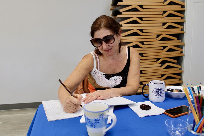 Alla Gray said she appreciated having a moment to relax at The Paradise Center's tea party.