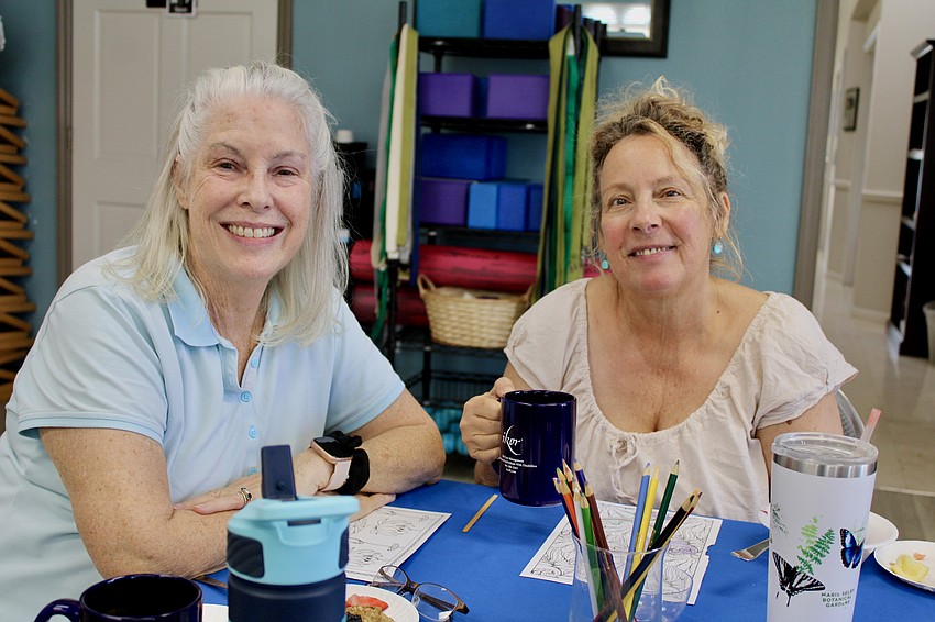 Tory Newman and Sandy Love selected nature-themed pages for a bit of coloring.