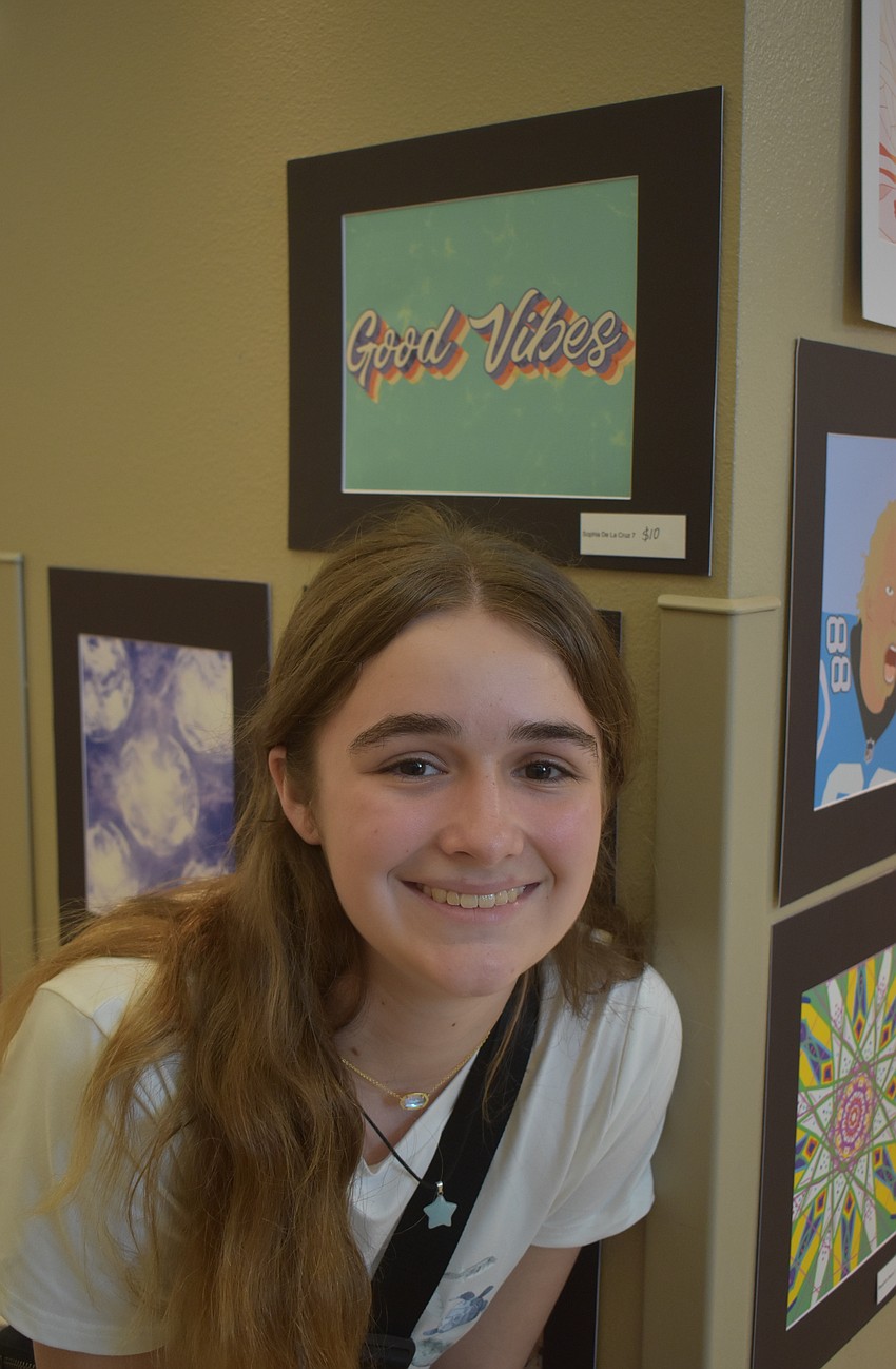 Sophia De La Cruz wanted her work to give off 1980's retro vibes. Her goal was to create it to be like an old worn out shirt.