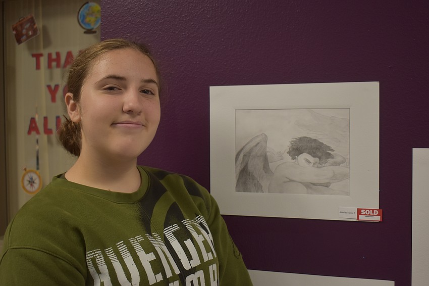 Amelia Evancic, a seventh grade student, took inspiration from the 1847 painting 