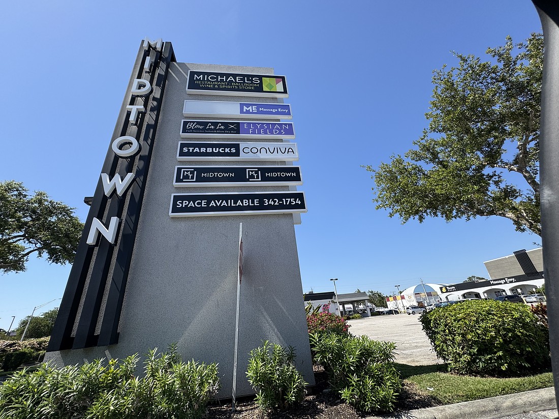 Midtown Plaza is near the intersection of US 41 at Bahia Vista Street. The north side of the shopping center will remain intact, according to proposed plans for redevelopment.