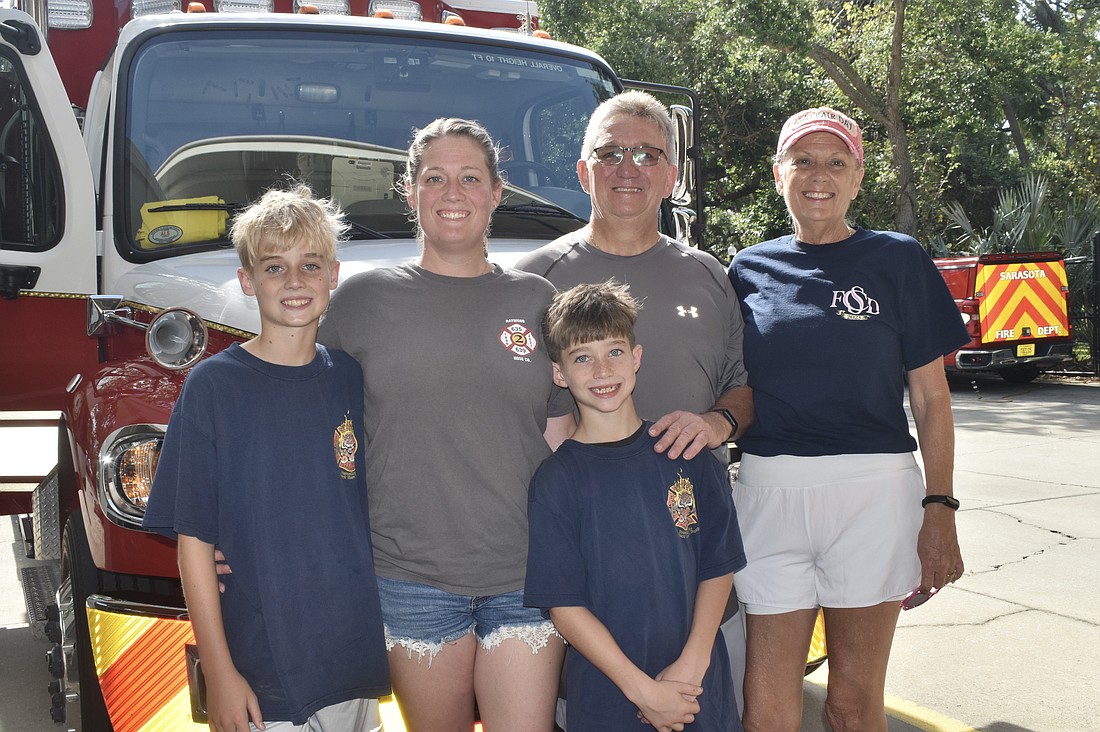 Jackson Foscolos, 12, poses with his mother Jennifer Foscolos, brother Mason Foscolos, 9, and grandparents Hans and Leslie Rode.