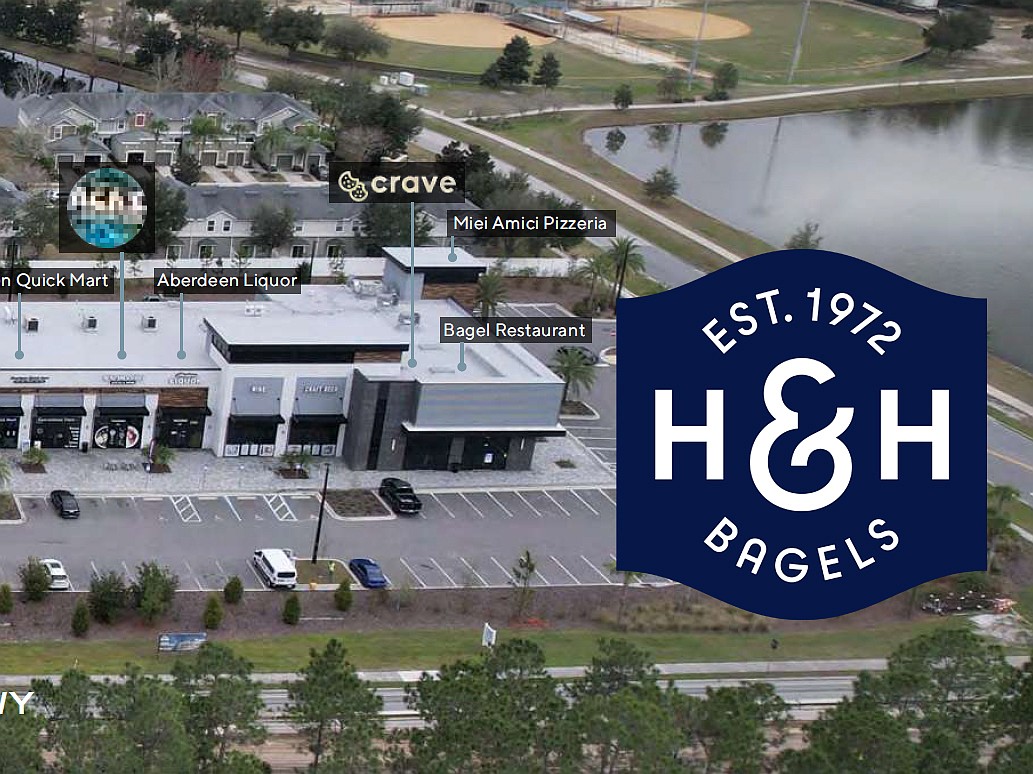 H&H Bagels says on its website it is opening in 2025 at 3735 Longleaf Pine Parkway in Saint Johns. That is in The Shoppes of Aberdeen where a brochure shows a bagel restaurant.