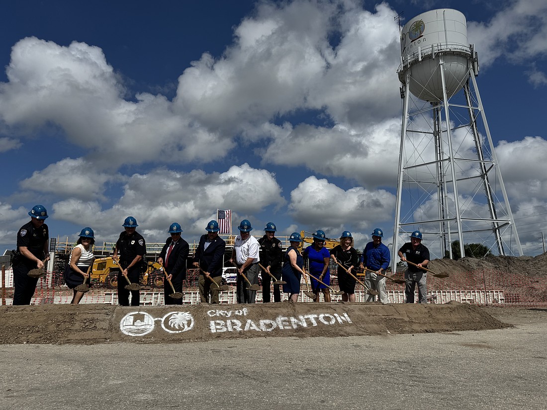 City officials joined Bradenton police and NDC Construction personnel for the May 20 police department groundbreaking.