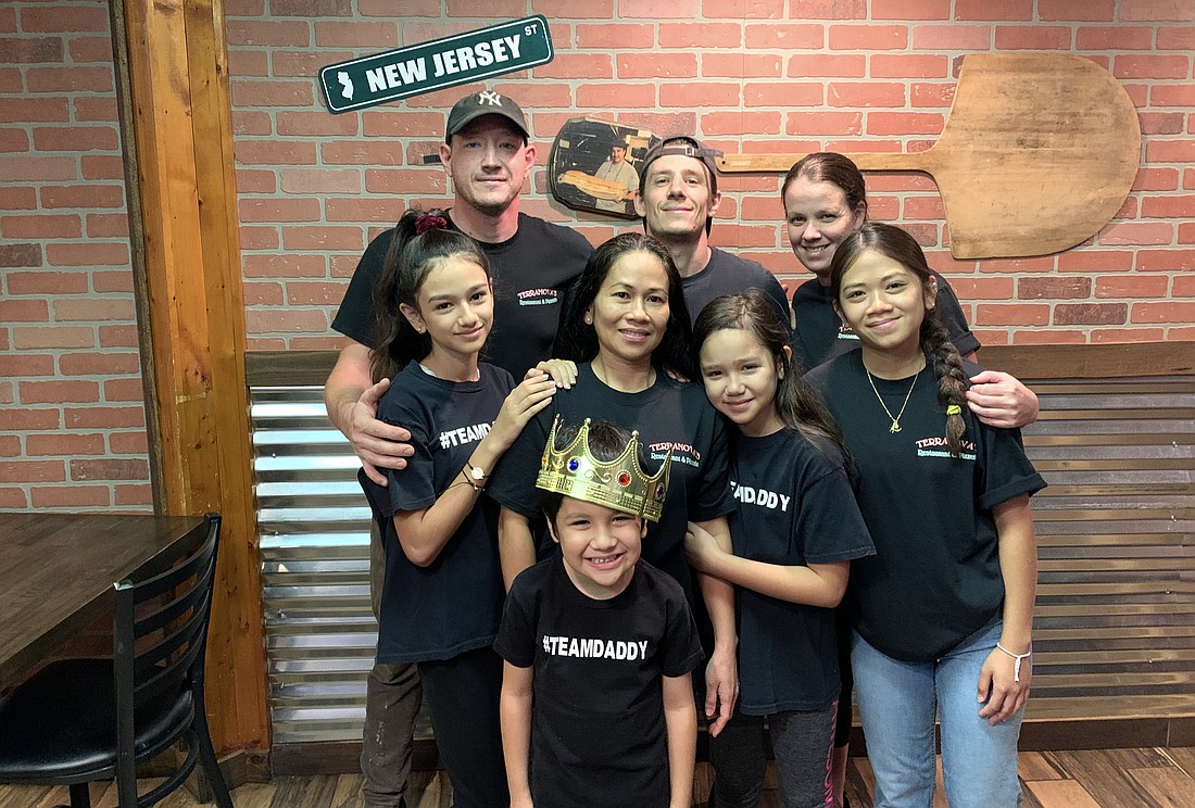 The Terranova family inside Terranova's Restaurant and Pizzeria in Bunnell. Courtesy photo